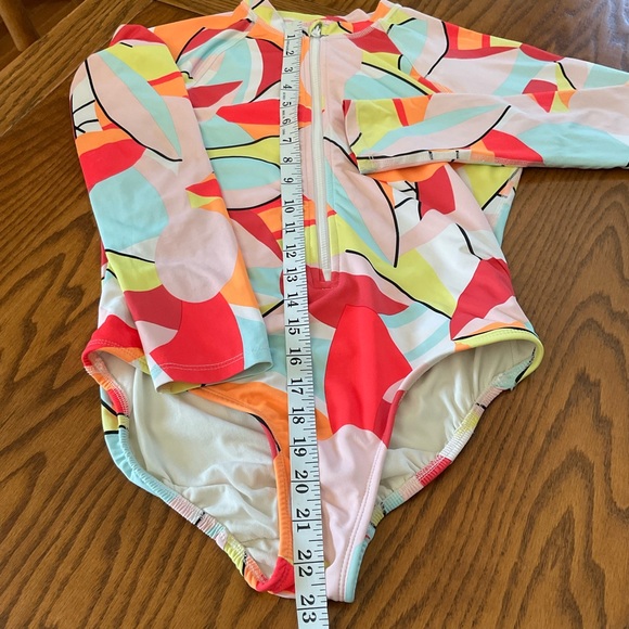 Wonder Nation Girls Surf Zip Geo Print, One Piece Swimwear, Girl’s Sz XL (14-16) - Picture 6 of 7